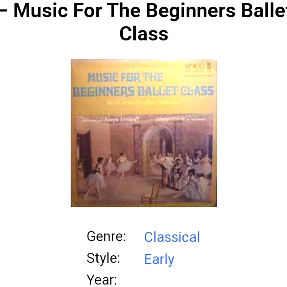 Set of 2 Vinyl Ballet Records-S&R Records-prepared especially for the dancer.